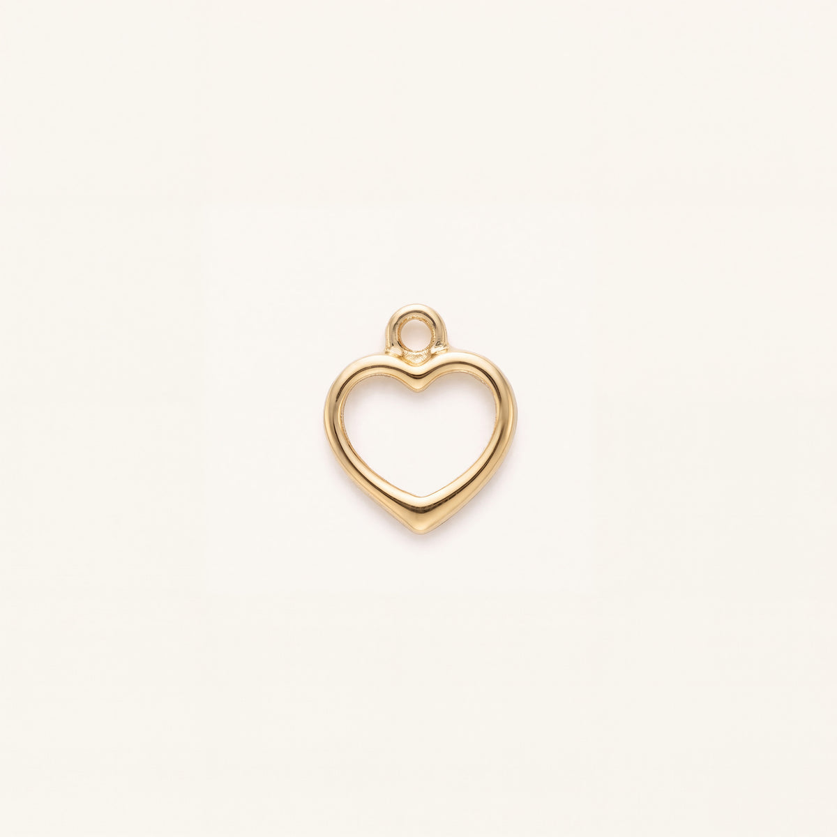 Outline Heart Kalp Figürlü Altın Charm