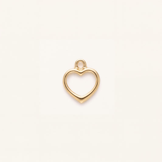 Outline Heart Kalp Figürlü Altın Charm