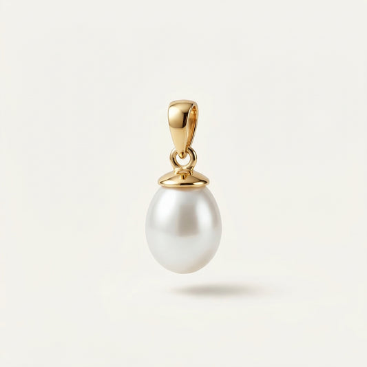 Pearl Drop Sallantılı Inci Altın Kolye Ucu