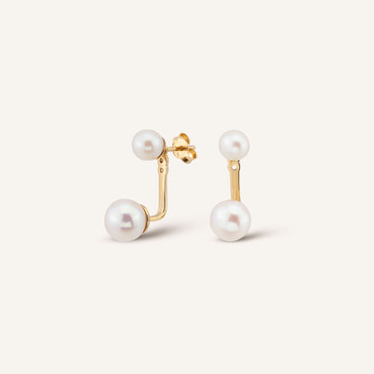 Pearl Inci Pimli Altın Küpe