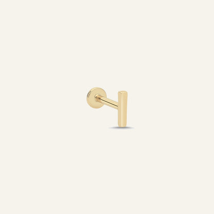 Linevault Dikey Form Altın Kulak Piercing