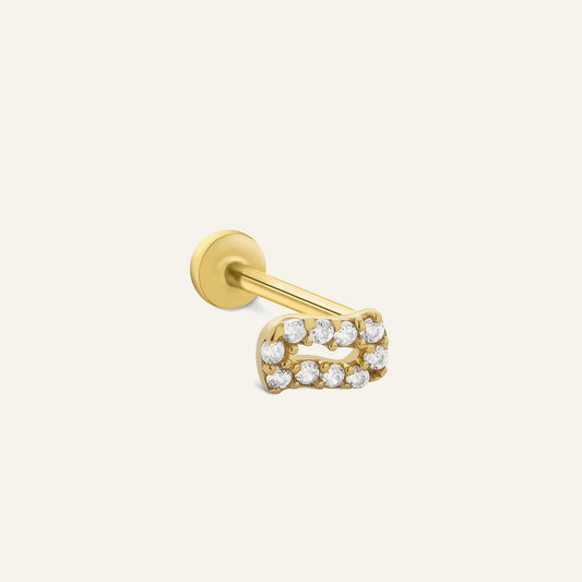 Starpolish Taşlı Altın Kulak Piercing