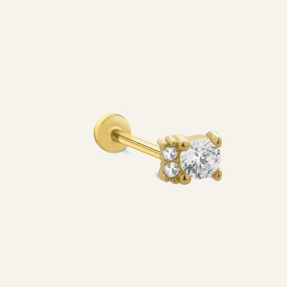 Luxpoint Taşlı Altın Kulak Piercing