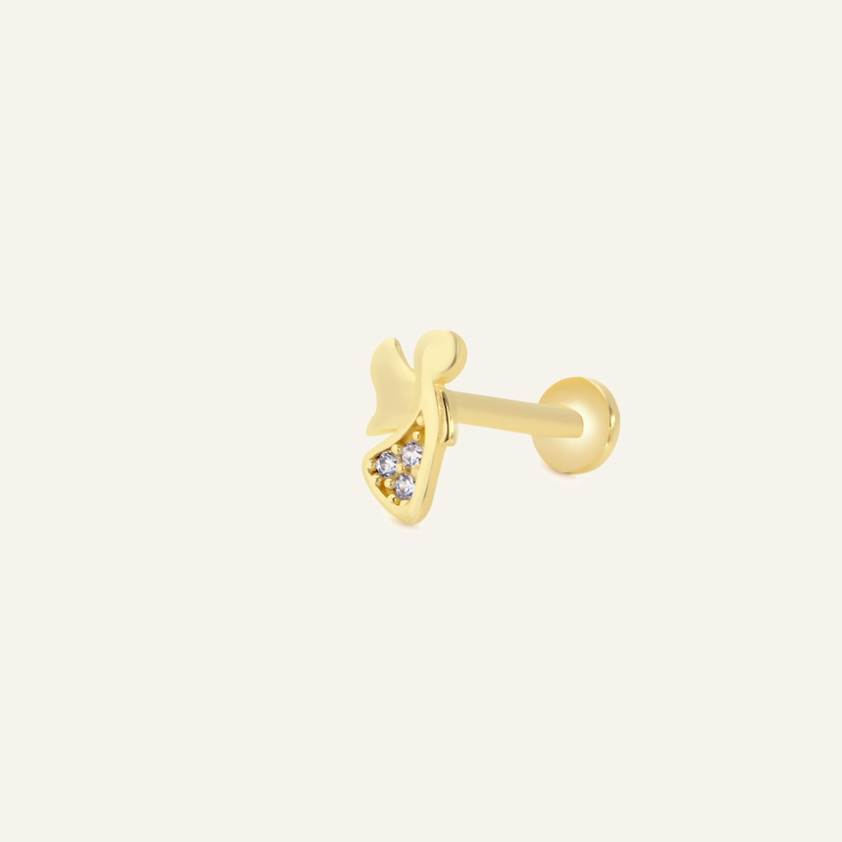 Liora Melek Figürlü Taşlı Altın Kulak Piercing