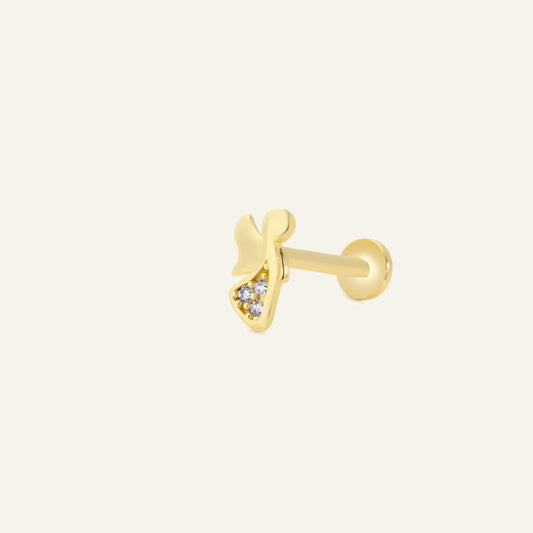Liora Melek Figürlü Taşlı Altın Kulak Piercing