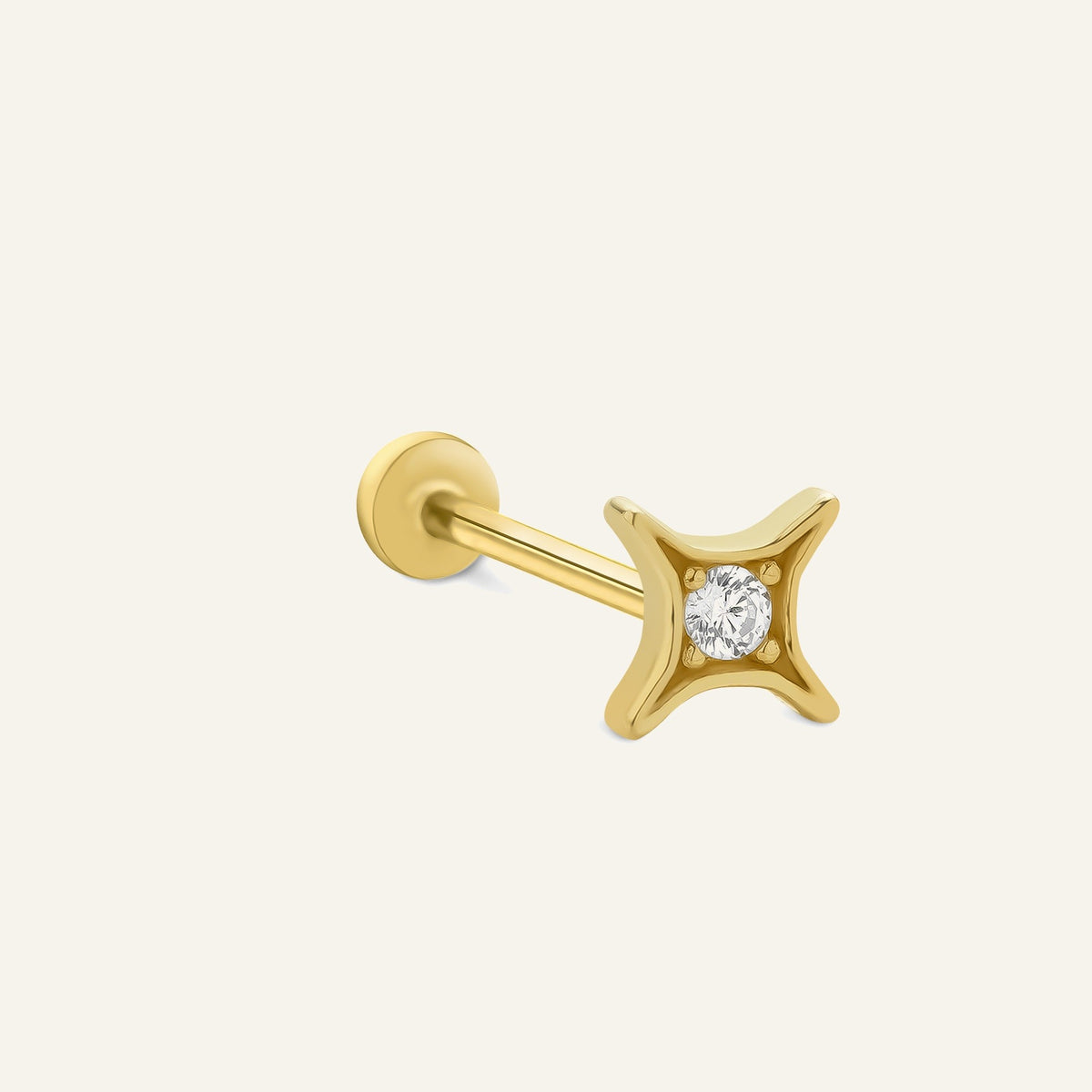 Savra Yıldız Figürlü Altın Kulak Piercing
