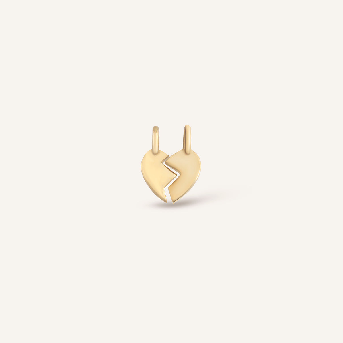 Right Twin Love Yarım Kalp Figürlü Altın Charm