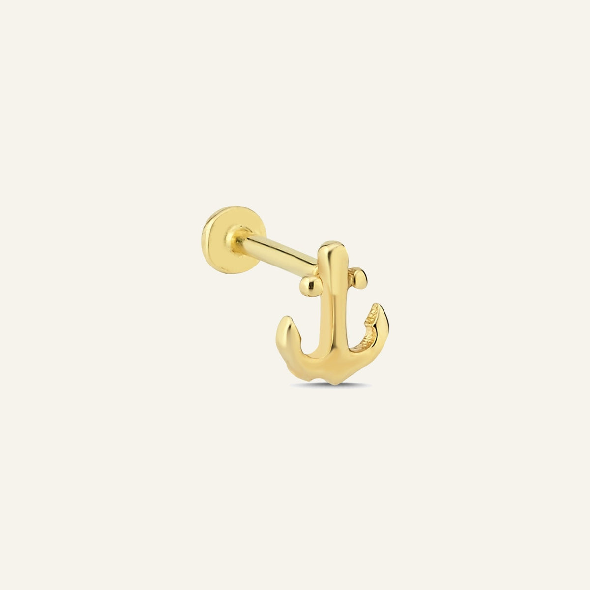 Marina Deniz Çapası Figürlü Altın Kulak Piercing