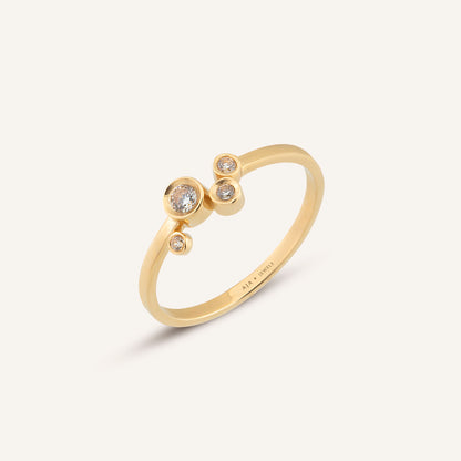 Selvianne Bezel Form Taşlı Altın Yüzük