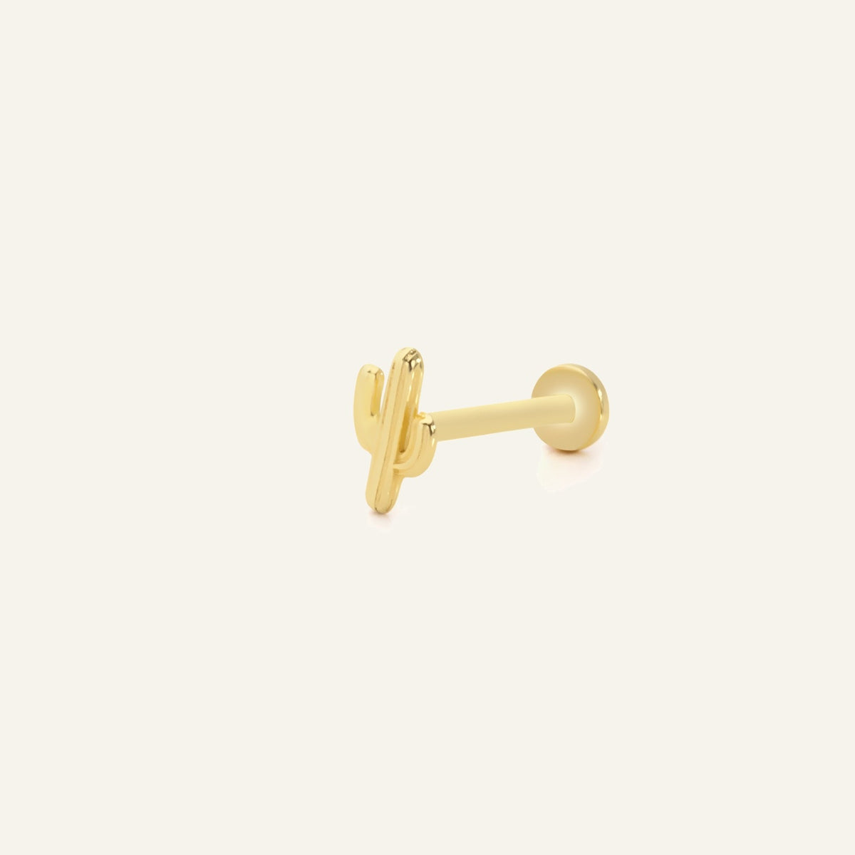Prickly Kaktüs Figürlü Altın Kulak Piercing