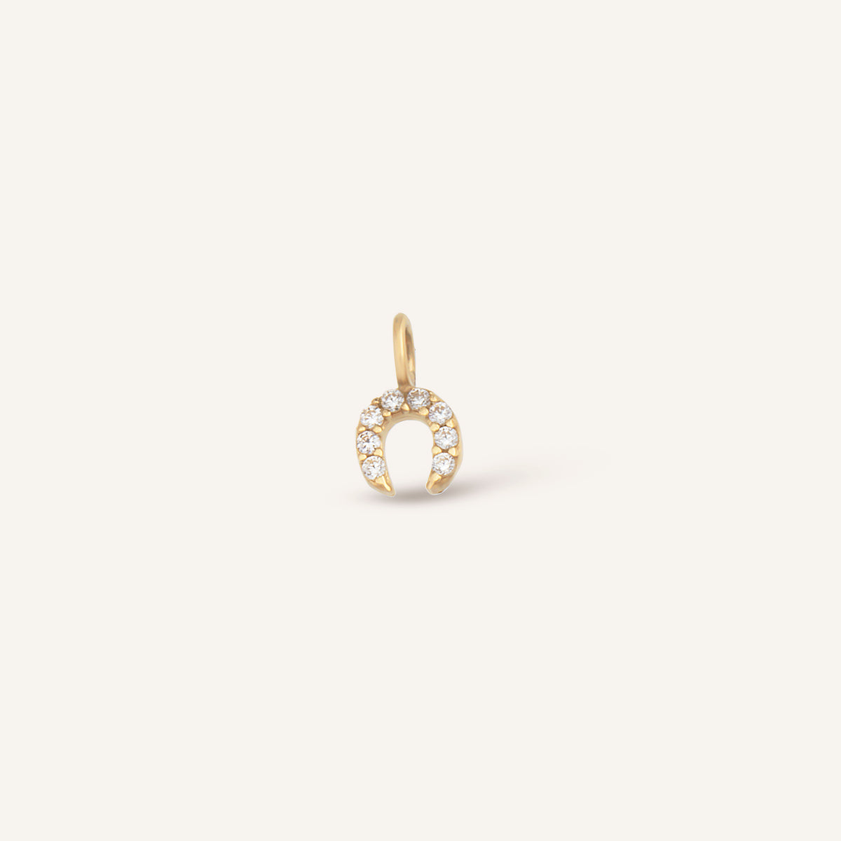 Horseshoe At Nalı Figürlü Taşlı Altın Charm