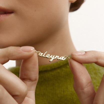 Starlet Name Isim Altın Kolye