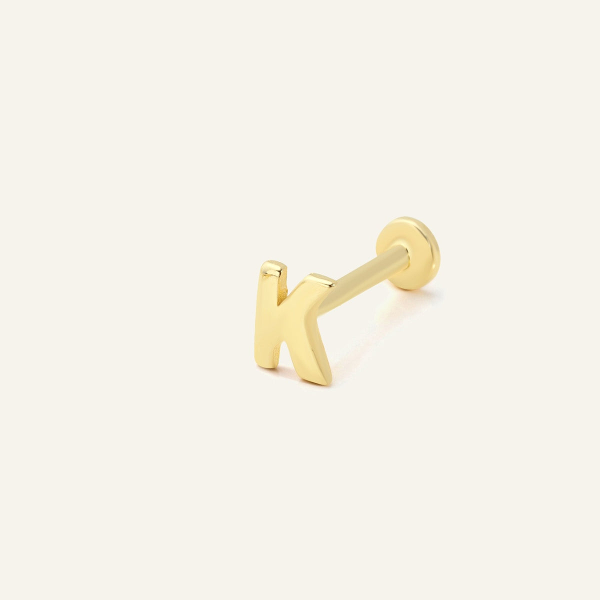 K Harf Altın Kulak Piercing