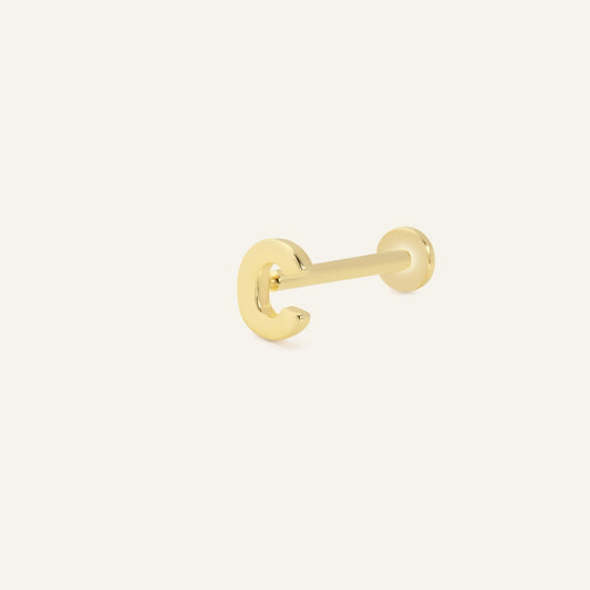 C Harf Altın Kulak Piercing