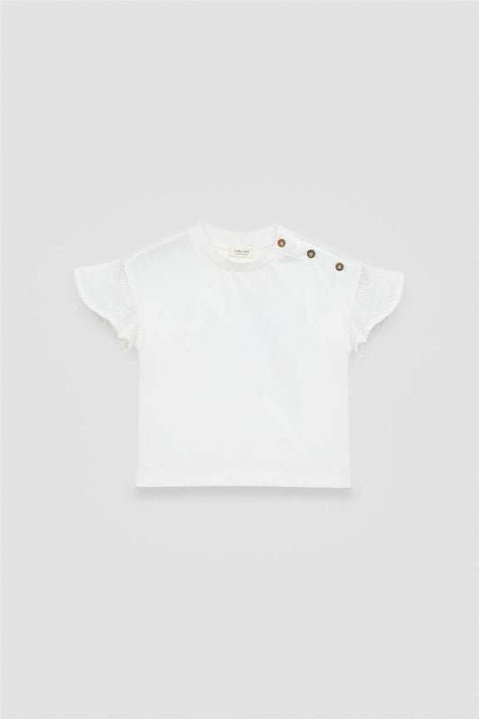 Kız Bebek Ekru Tshirt
