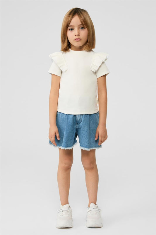 Kız Çocuk Beyaz Tshirt