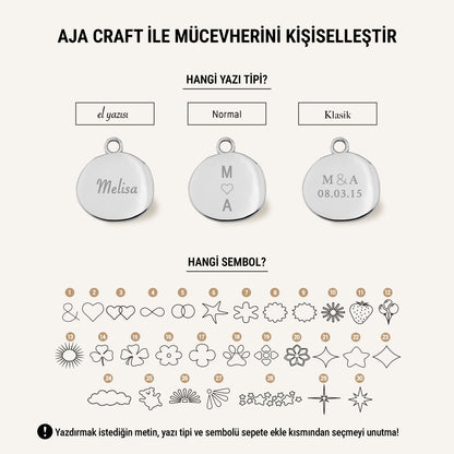 White Soft Kişiselleştirilebilir Craft Kolye Ucu