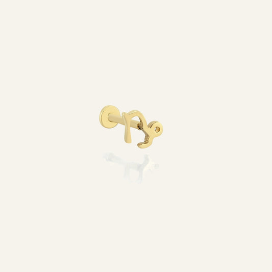 Oğlak Burç Altın Kulak Piercing