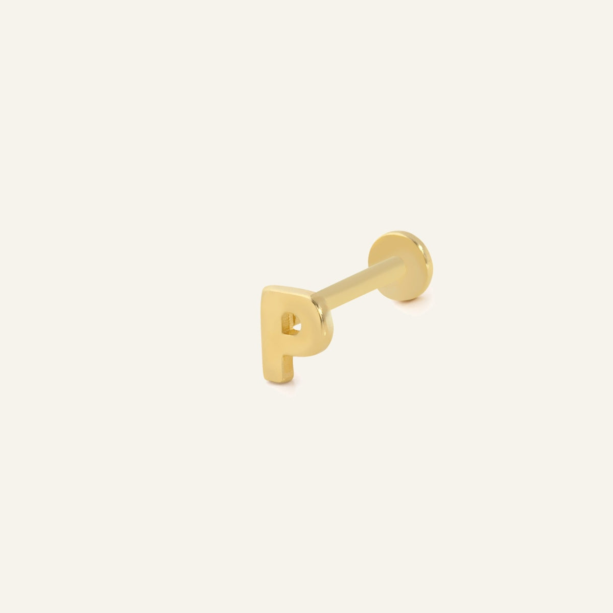 P Harf Altın Kulak Piercing